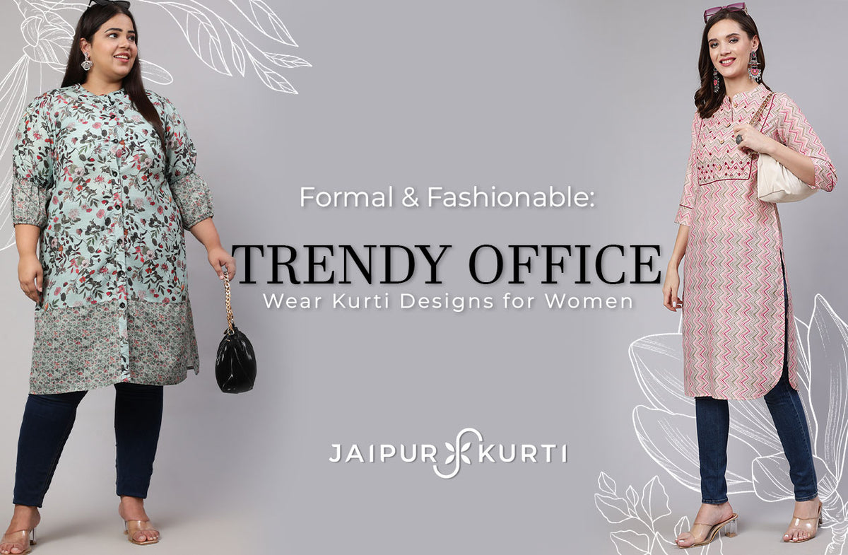 Formal Fashionable Trendy Office Wear Kurti Designs for Women