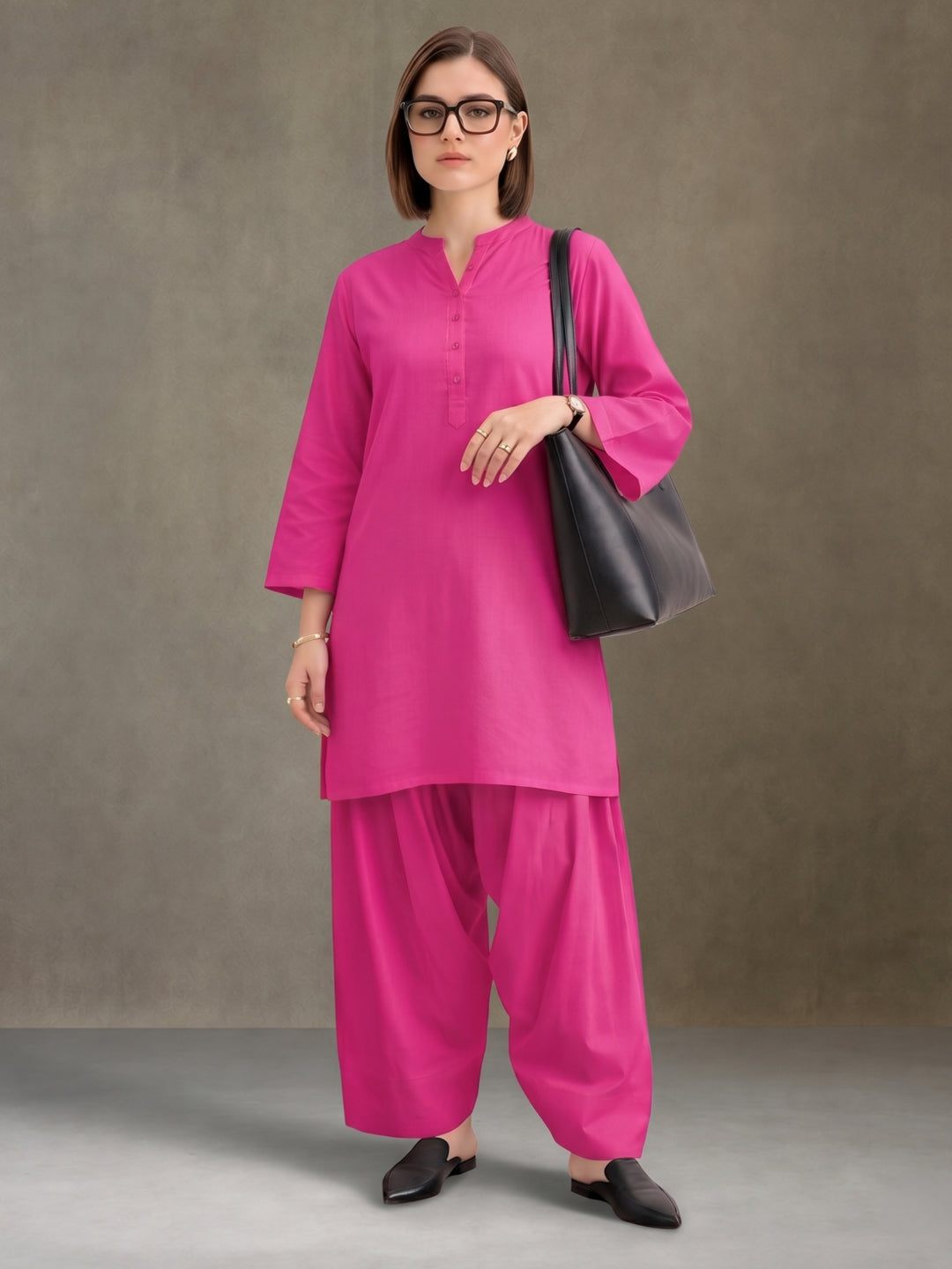 Women solid Loose fit cotton Farsi Salwar