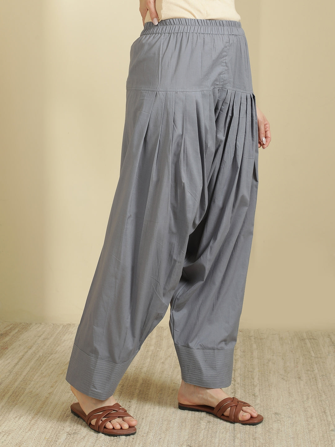 Women solid Loose fit cotton Farsi Salwar