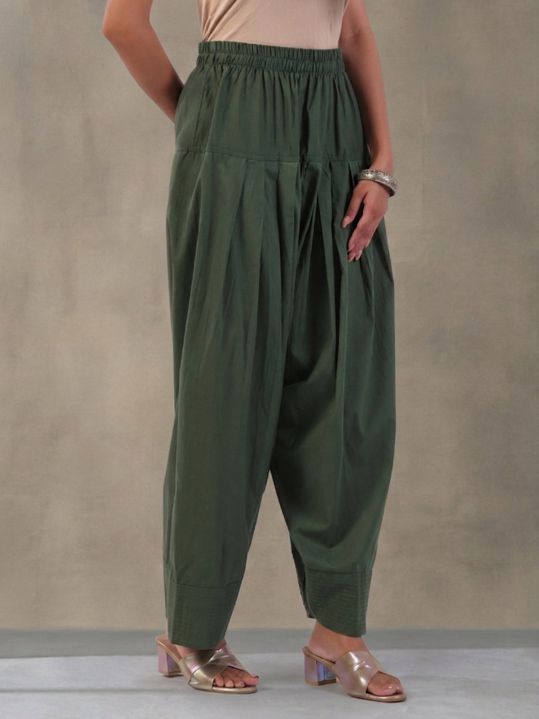 Women solid Loose fit cotton Farsi Salwar