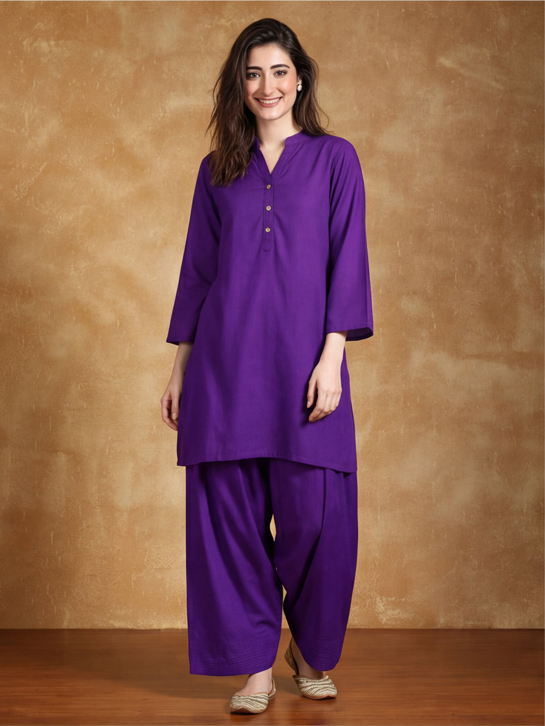 Women solid Loose fit cotton Farsi Salwar