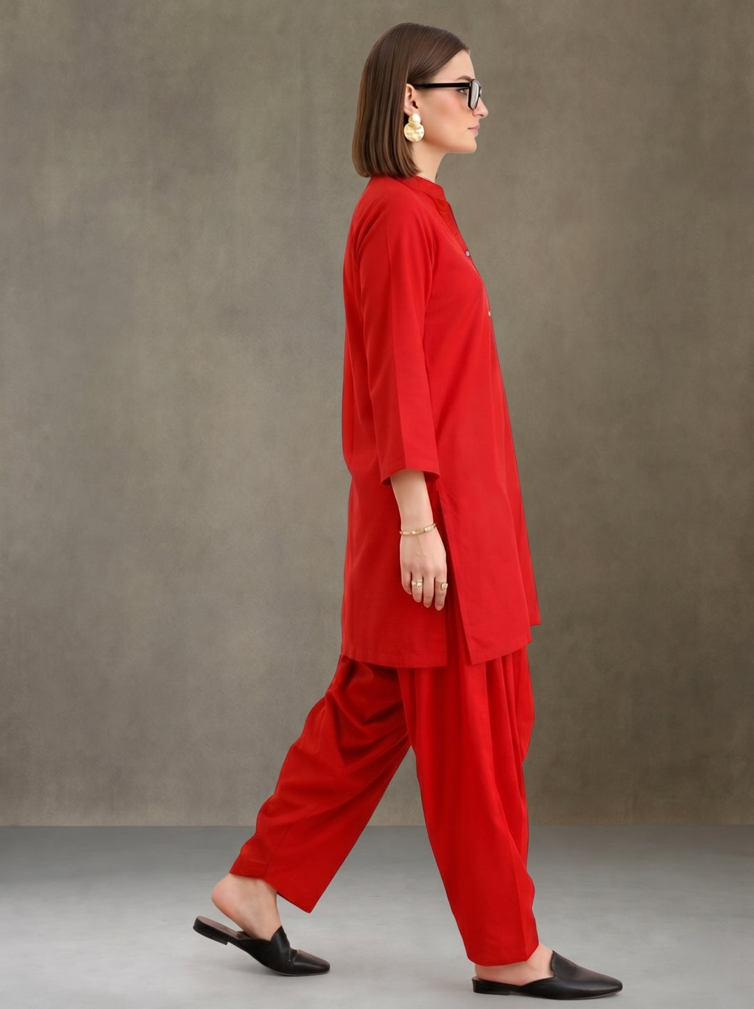 Women solid Loose fit cotton Farsi Salwar