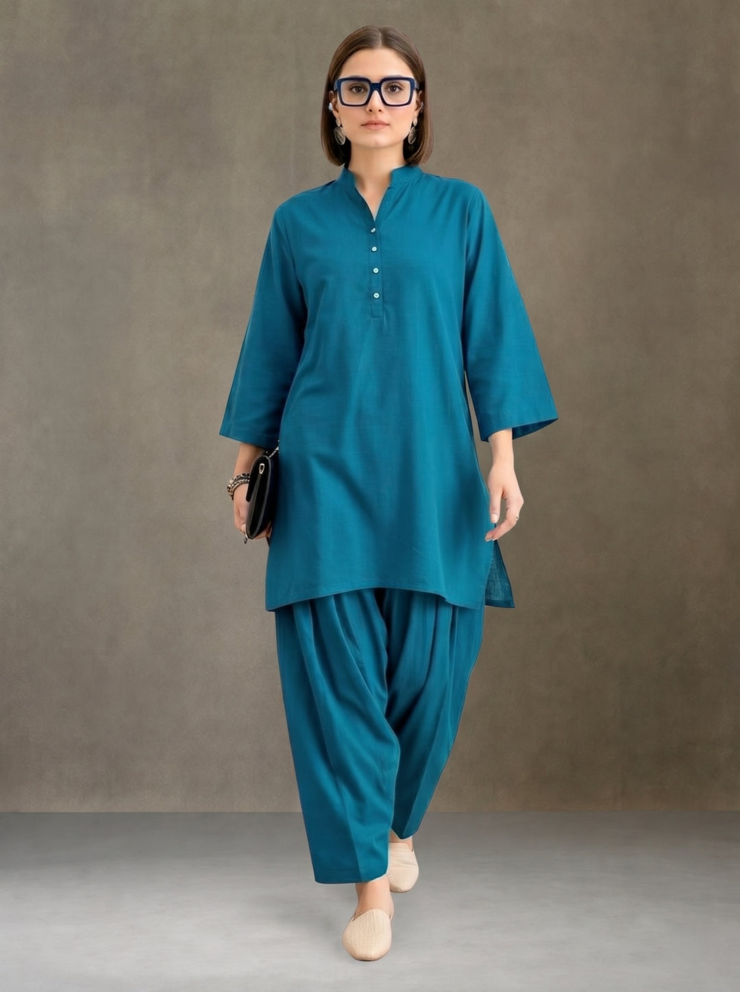 Women solid Loose fit cotton Farsi Salwar