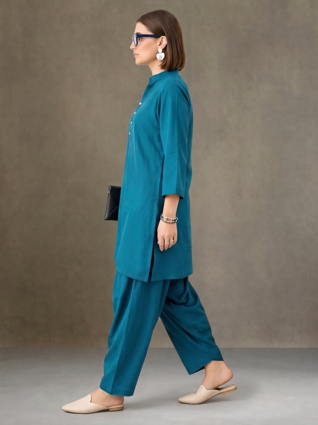 Women solid Loose fit cotton Farsi Salwar