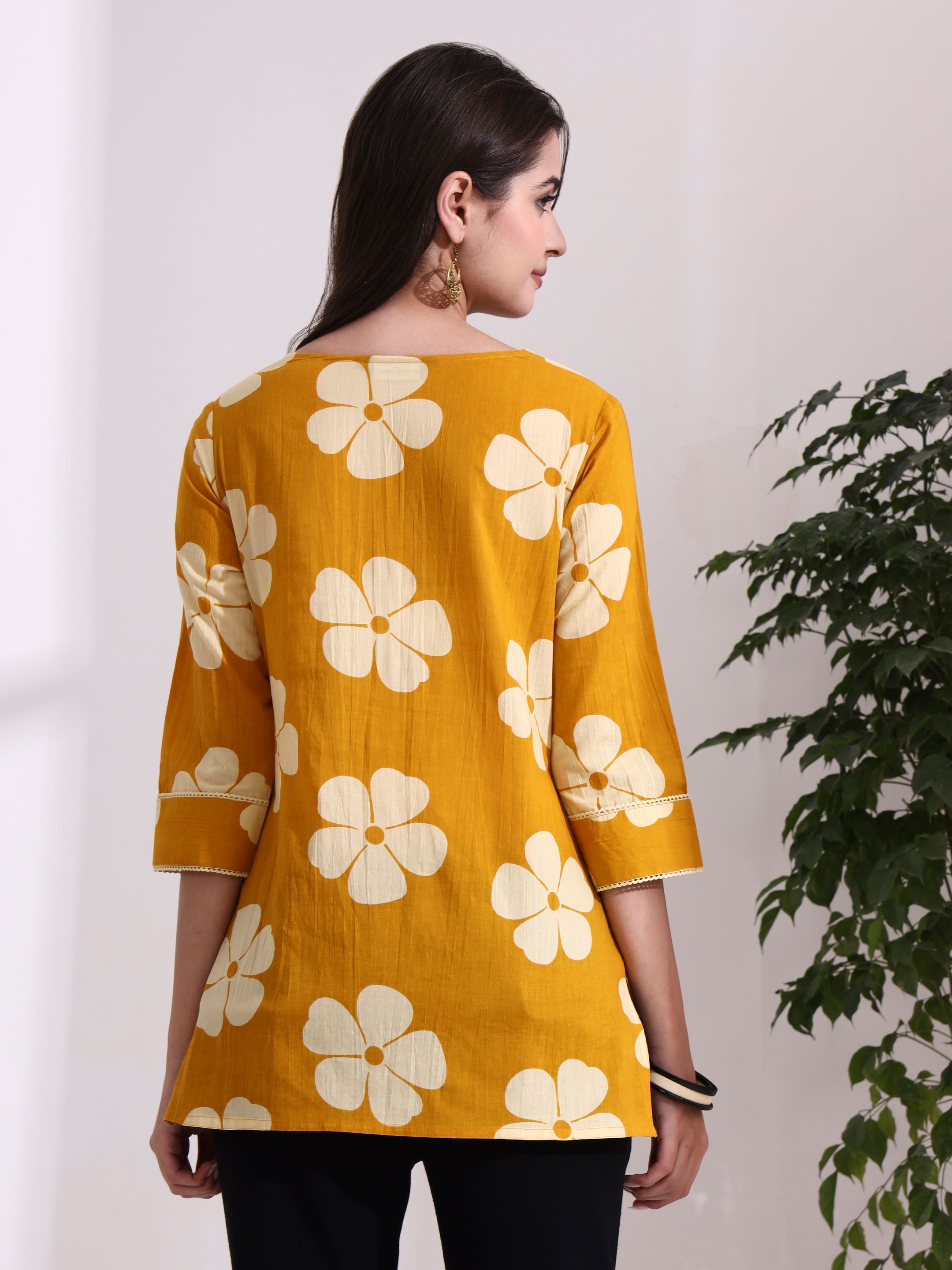 Floral Printed Straight Pure Cotton Top