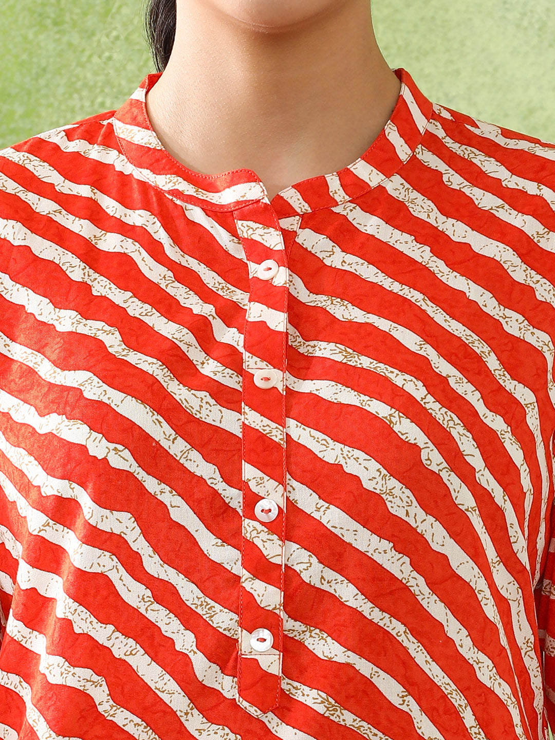 Leheriya Printed Straight Kurta