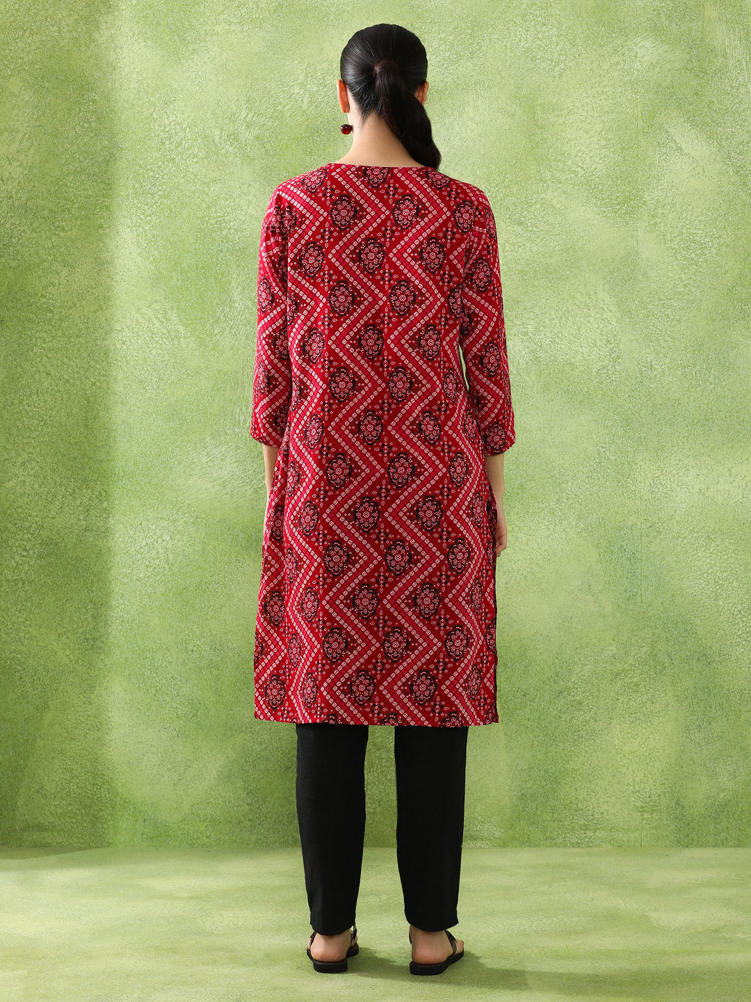 Floral Printed Straight Kurta