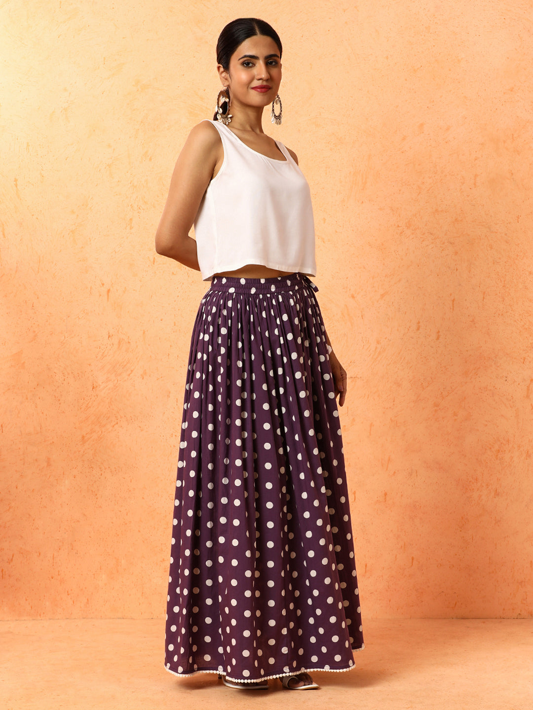 Floral Printed Pure Cotton Long Skirt