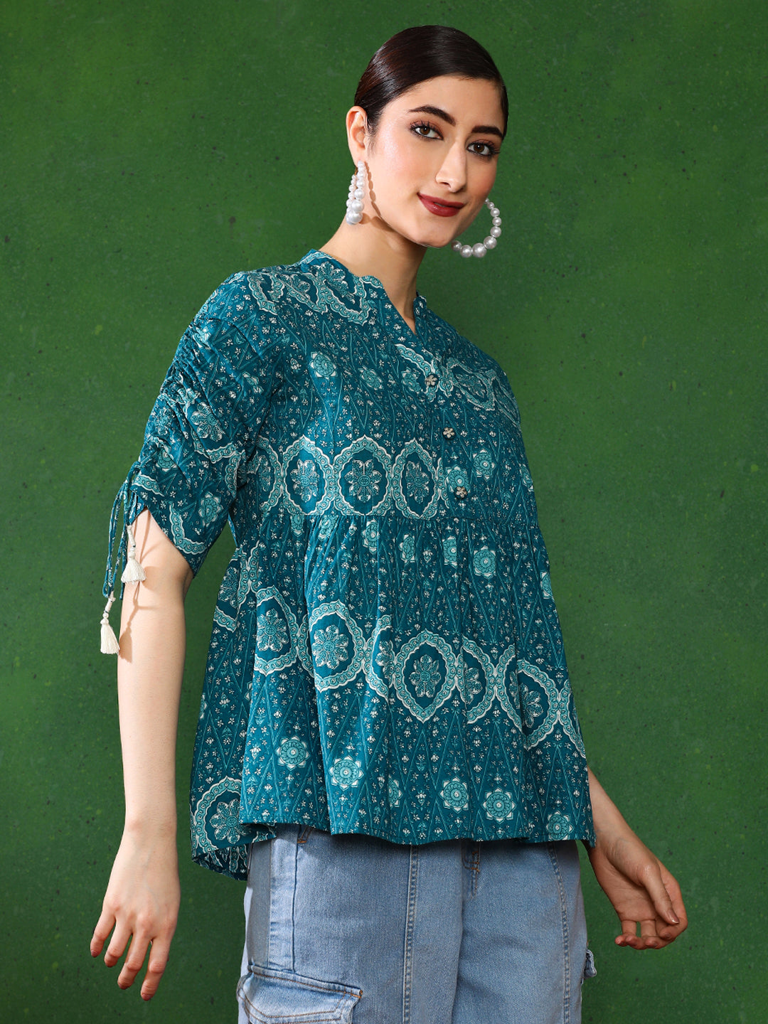 Floral Printed A-Line Top