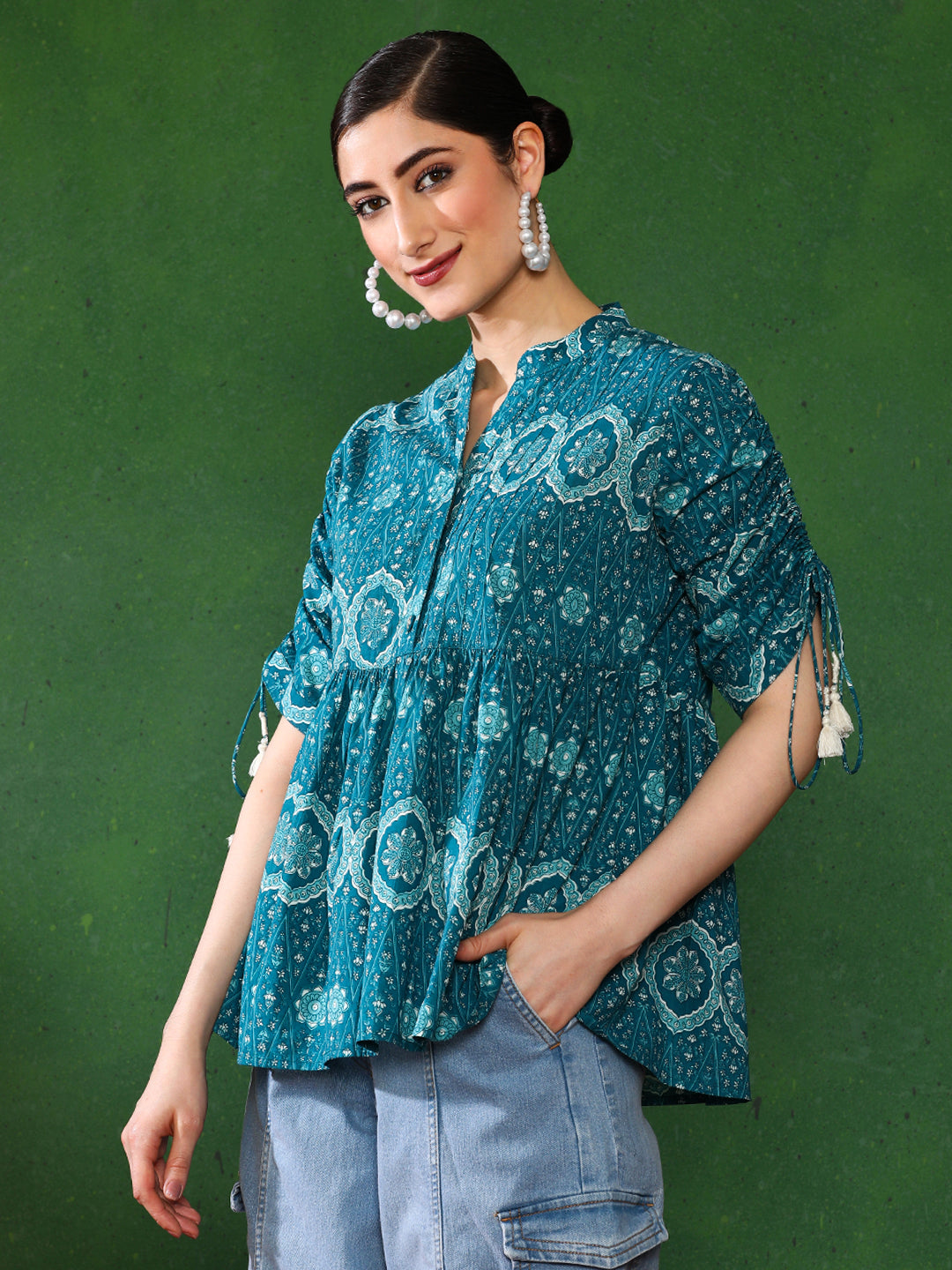 Floral Printed A-Line Top