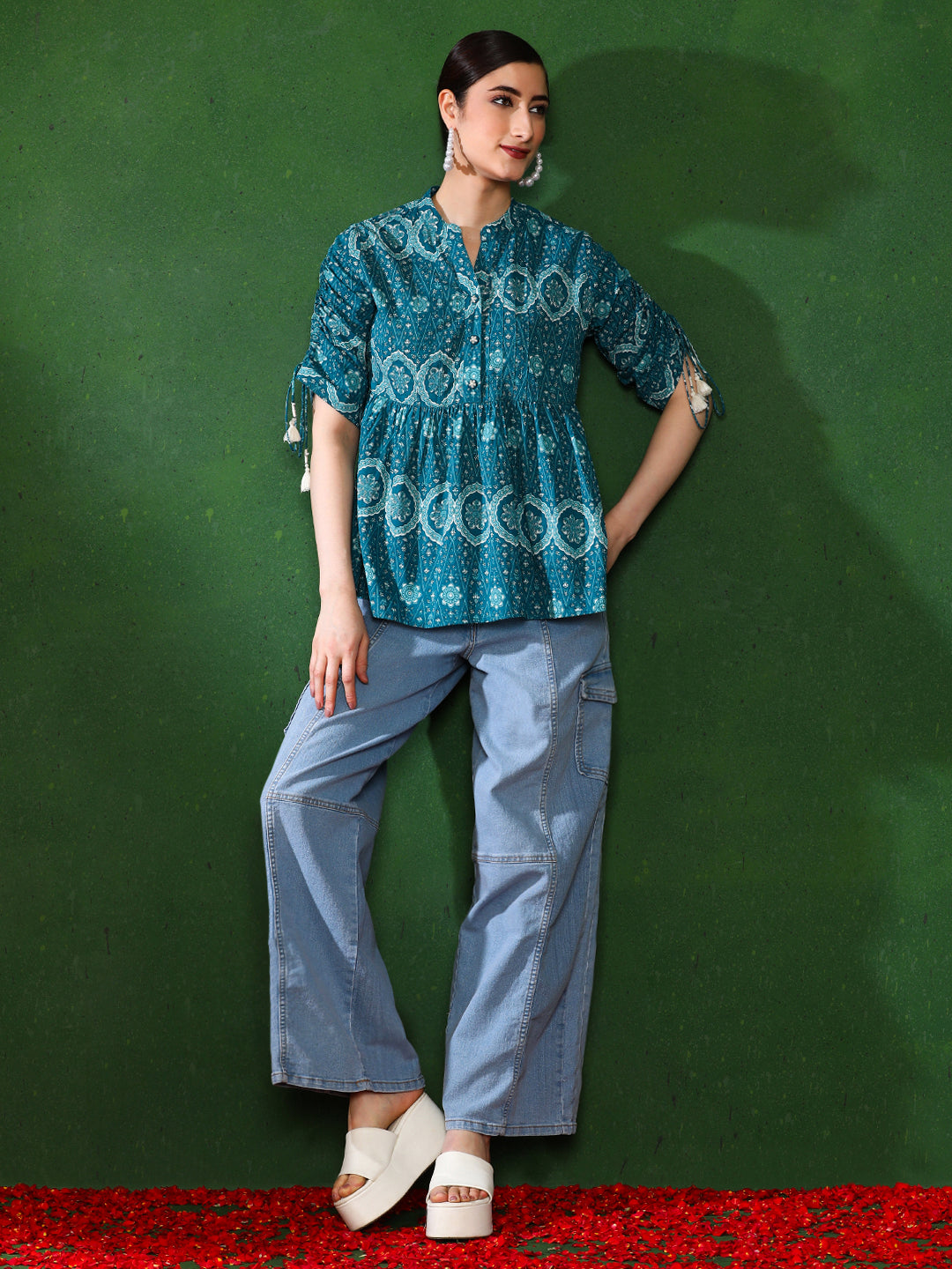 Floral Printed A-Line Top