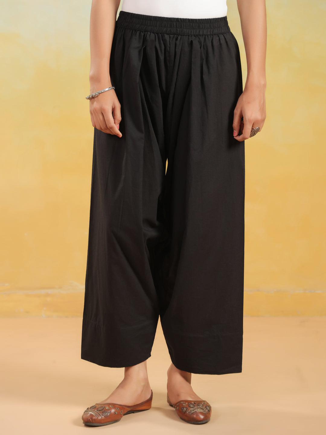 Solid Pure Cotton Farshi Salwar