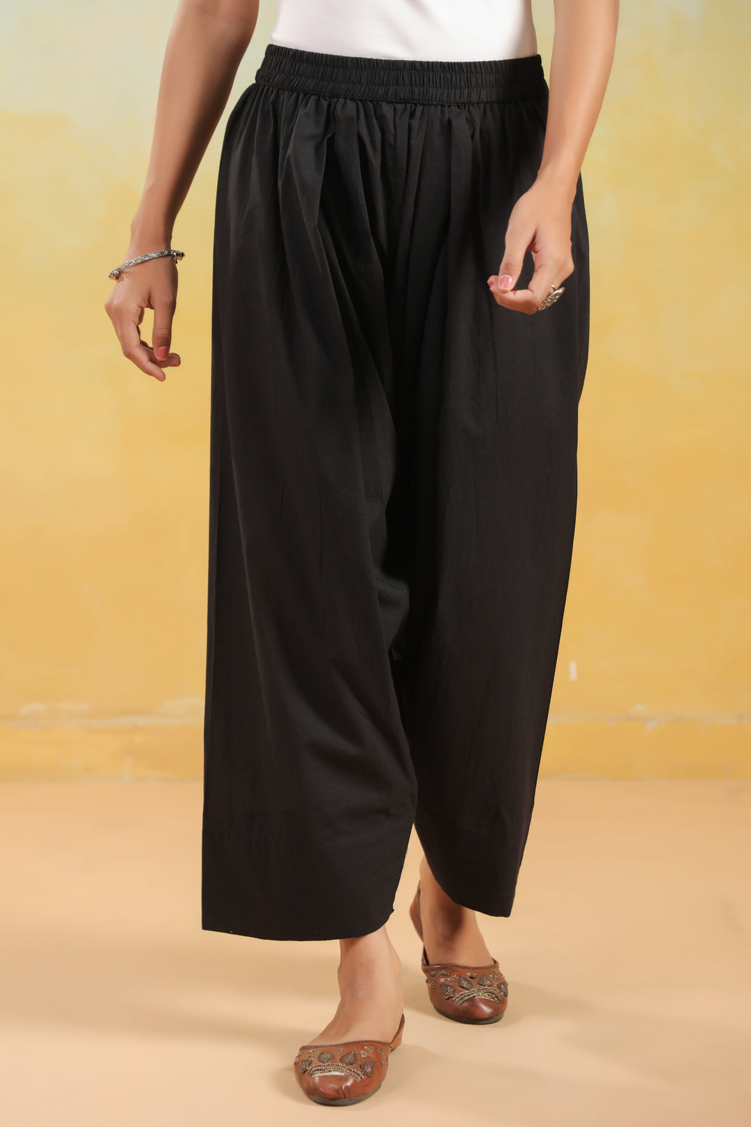 Solid Pure Cotton Farshi Salwar