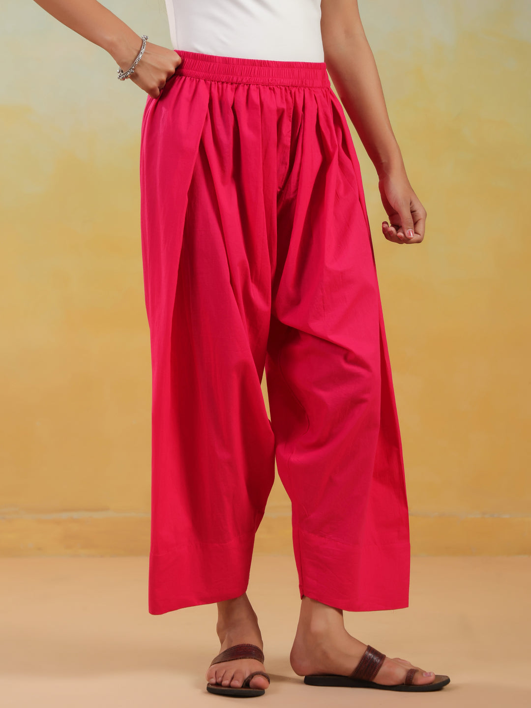 Solid Pure Cotton Farshi Salwar