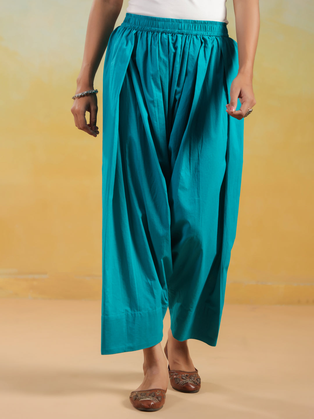 Solid Pure Cotton Farshi Salwar