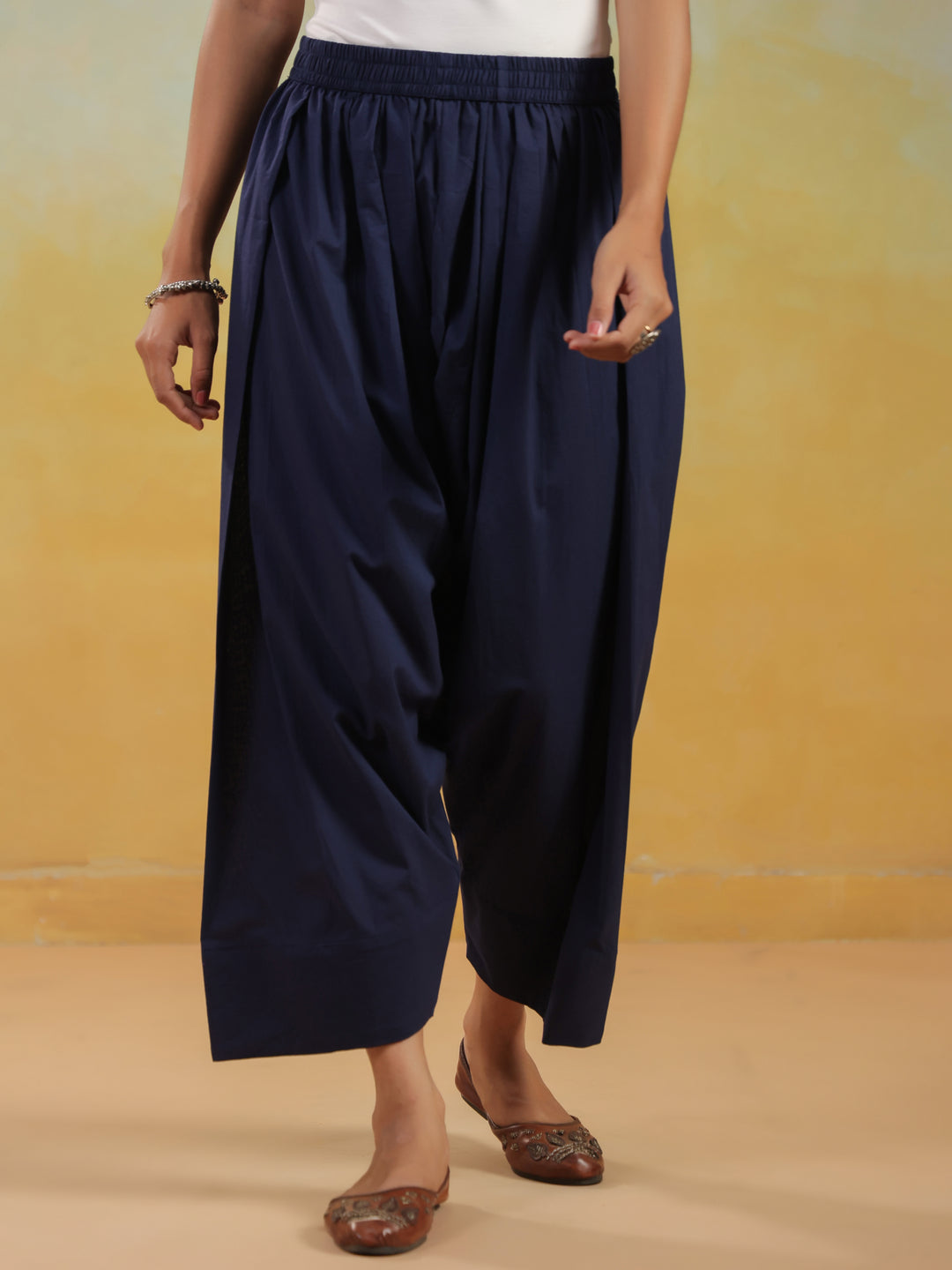 Solid Pure Cotton Farshi Salwar