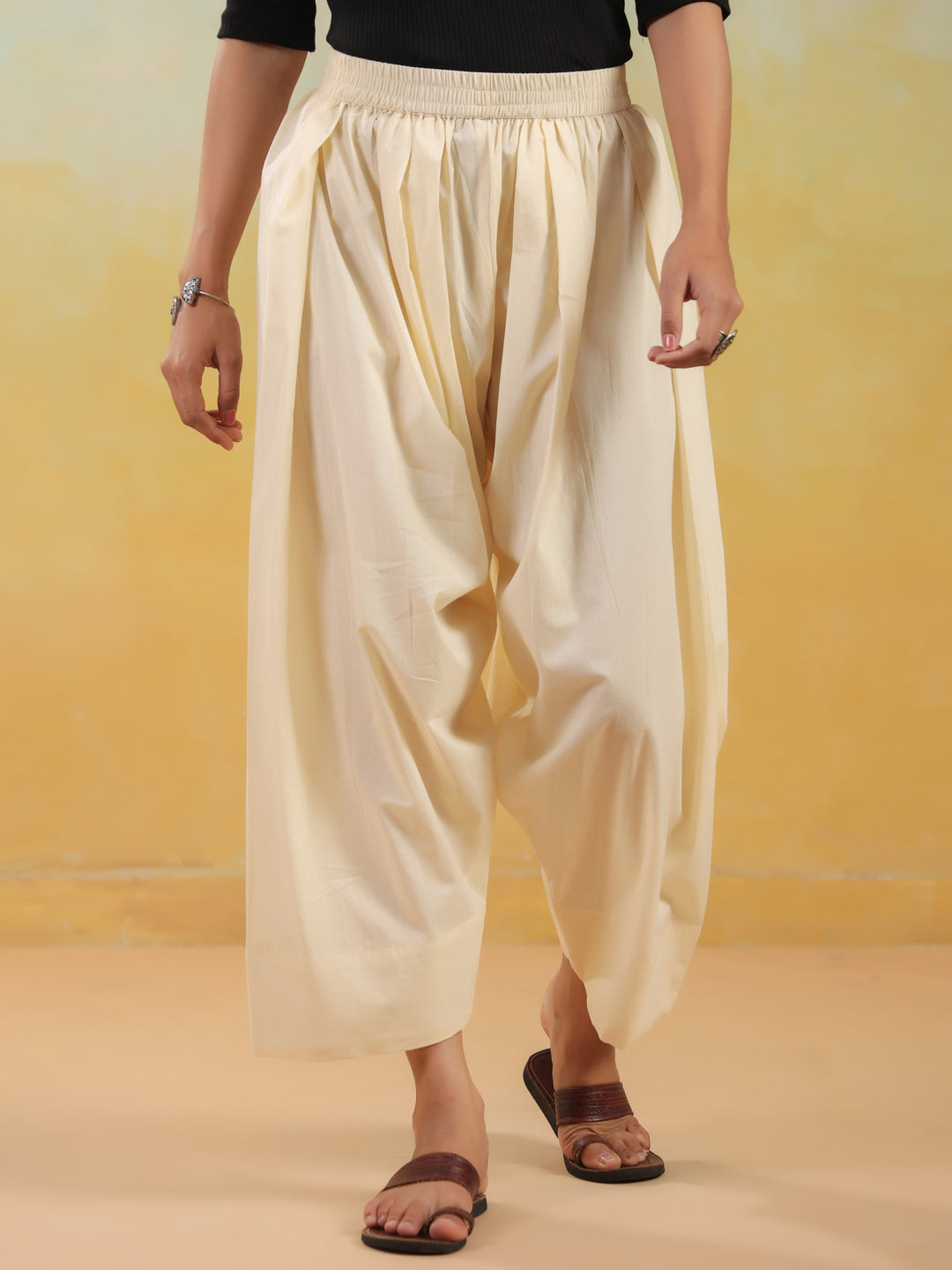 Solid Pure Cotton Farshi Salwar