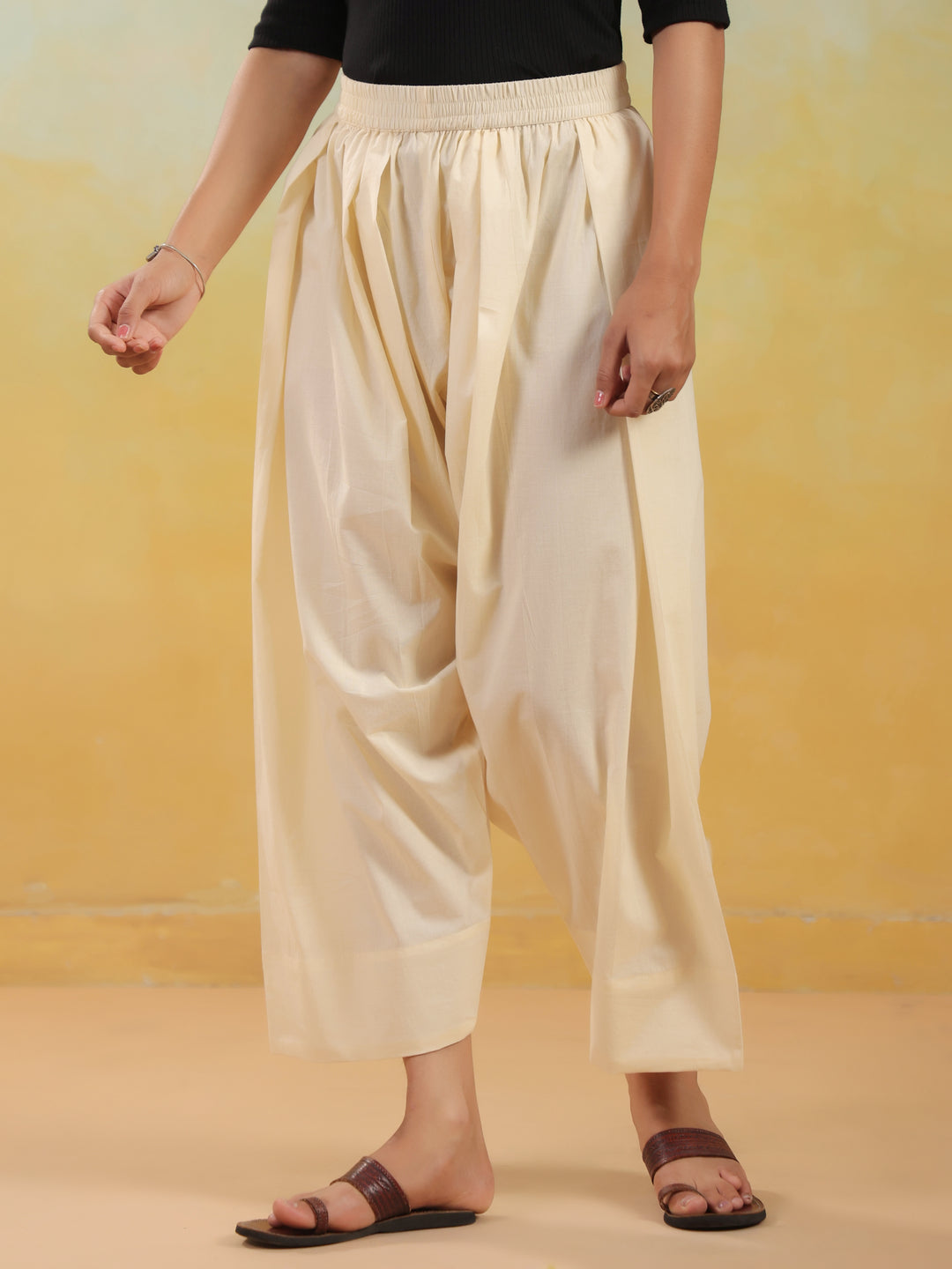 Solid Pure Cotton Farshi Salwar