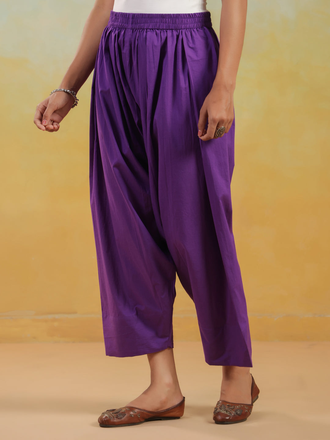 Solid Pure Cotton Farshi Salwar