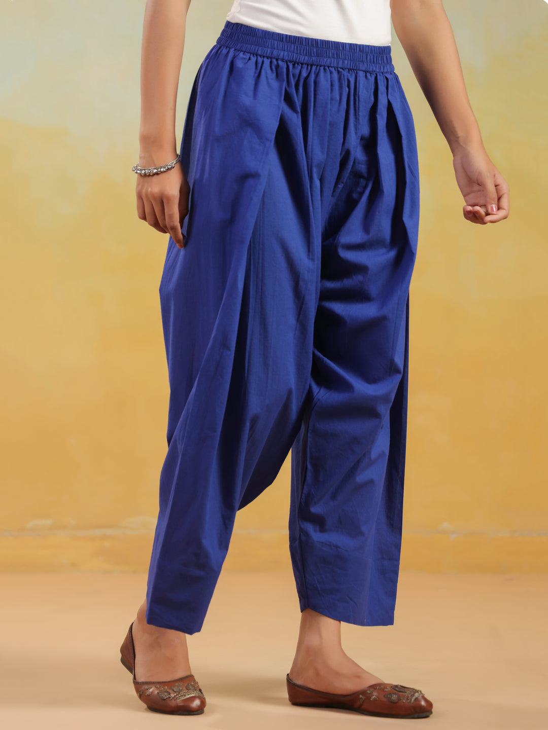 Solid Pure Cotton Farshi Salwar