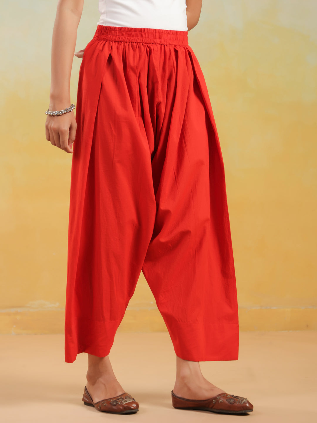 Solid Pure Cotton Farshi Salwar