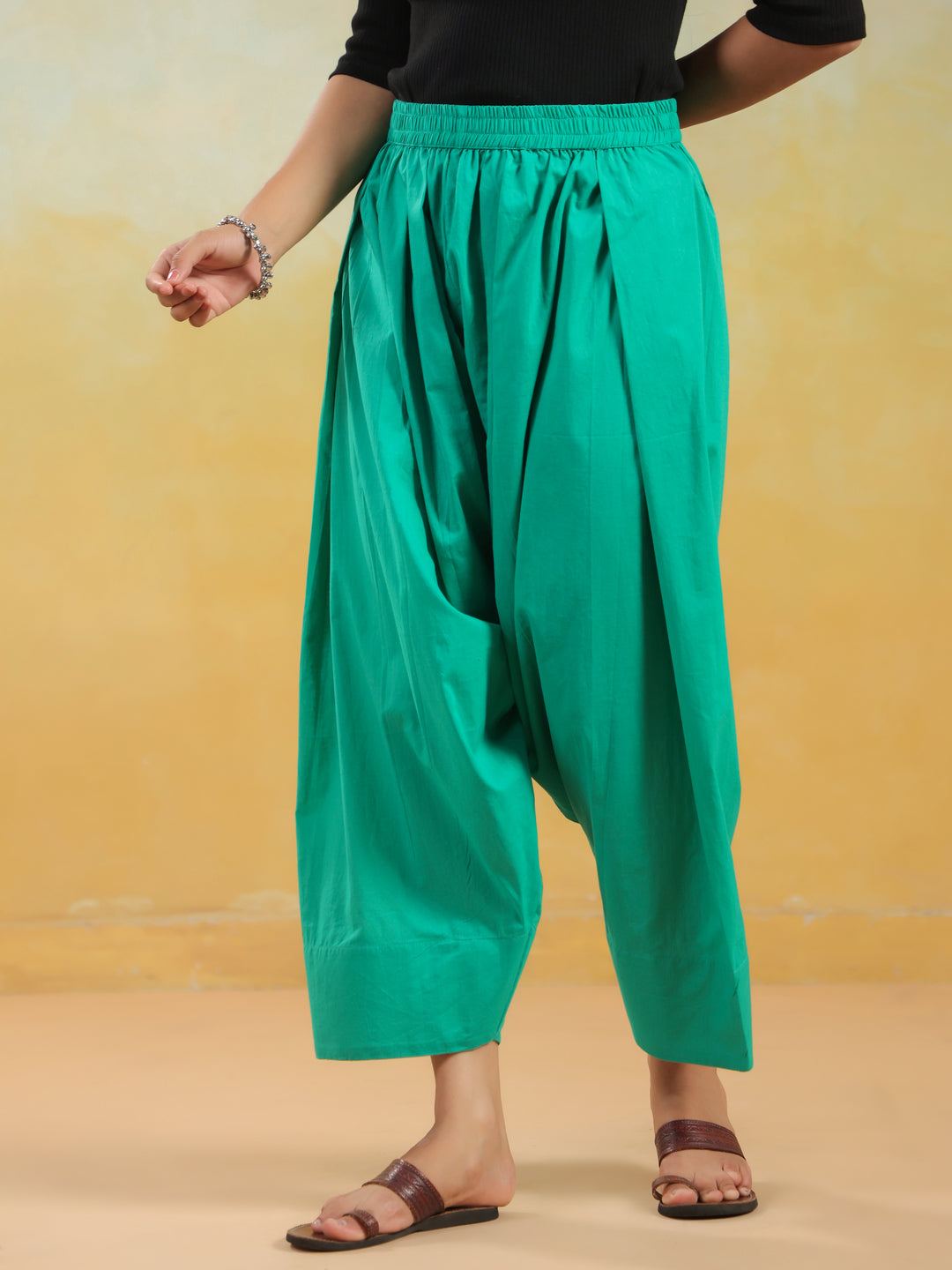 Solid Pure Cotton Farshi Salwar