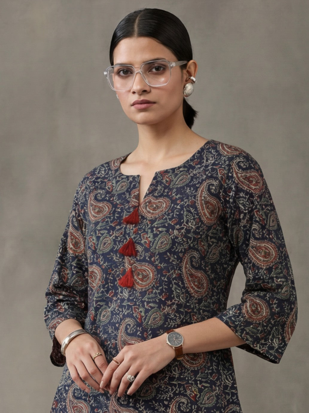Paisley Printed Pure Cotton Farshi Suit
