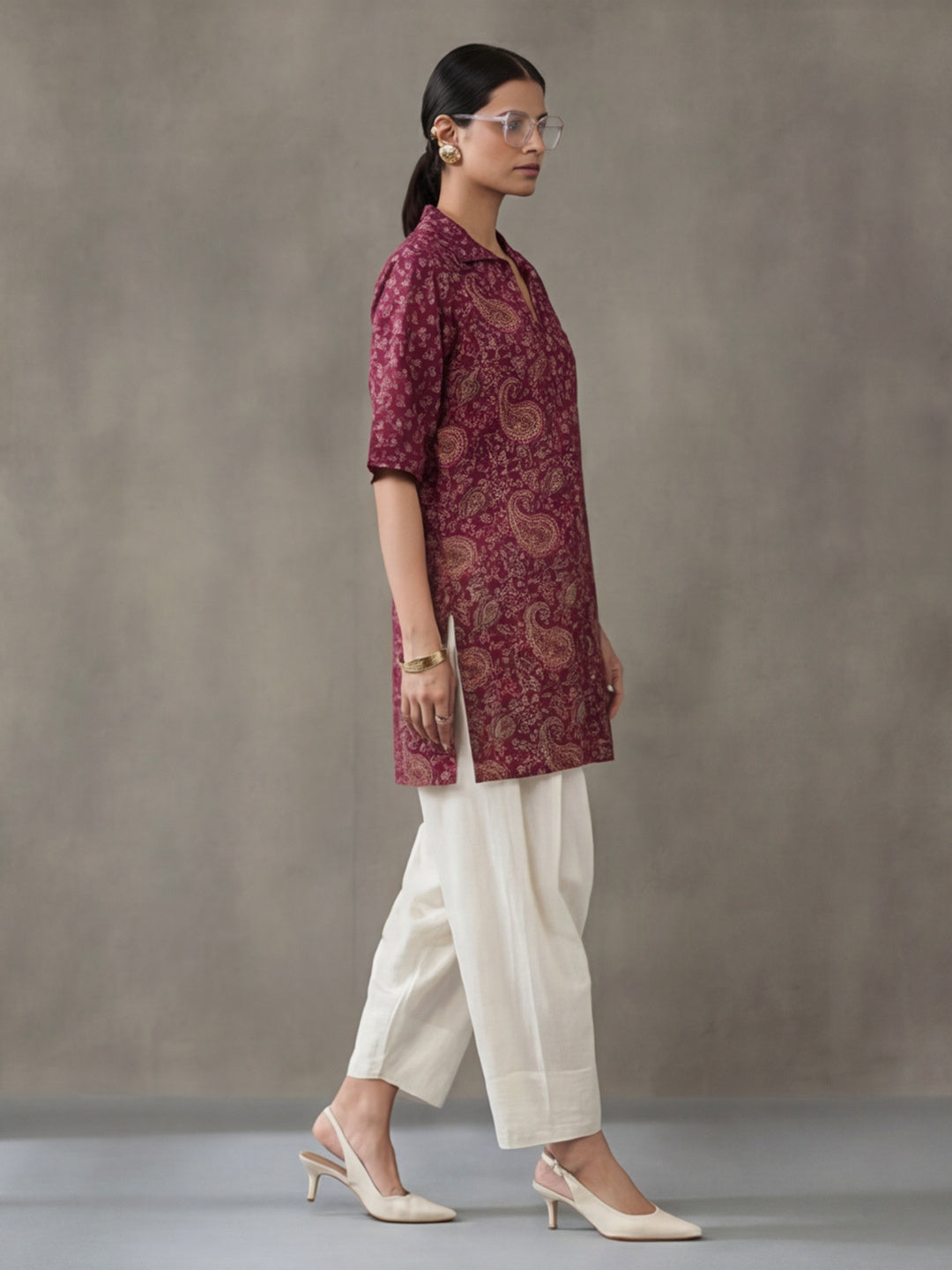 Paisley Printed Pure Cotton Farshi Suit