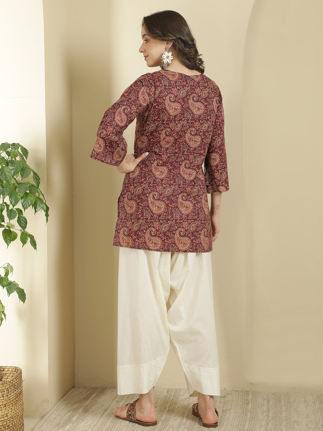 Paisley Printed Pure Cotton Farshi Suit
