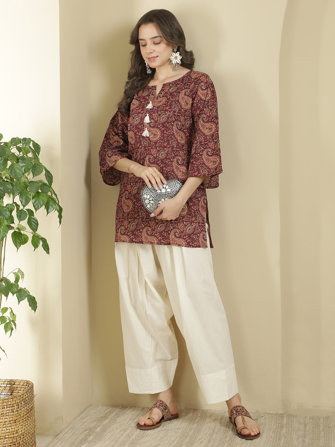 Paisley Printed Pure Cotton Farshi Suit