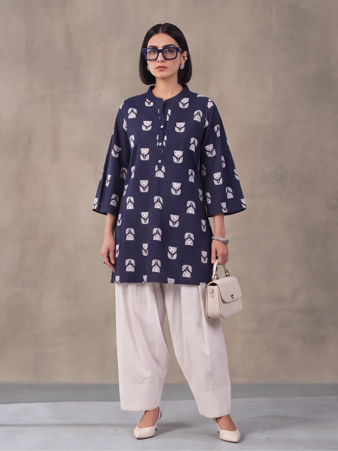Women Straight Printed Pure Cotton Farshi Suit Sets