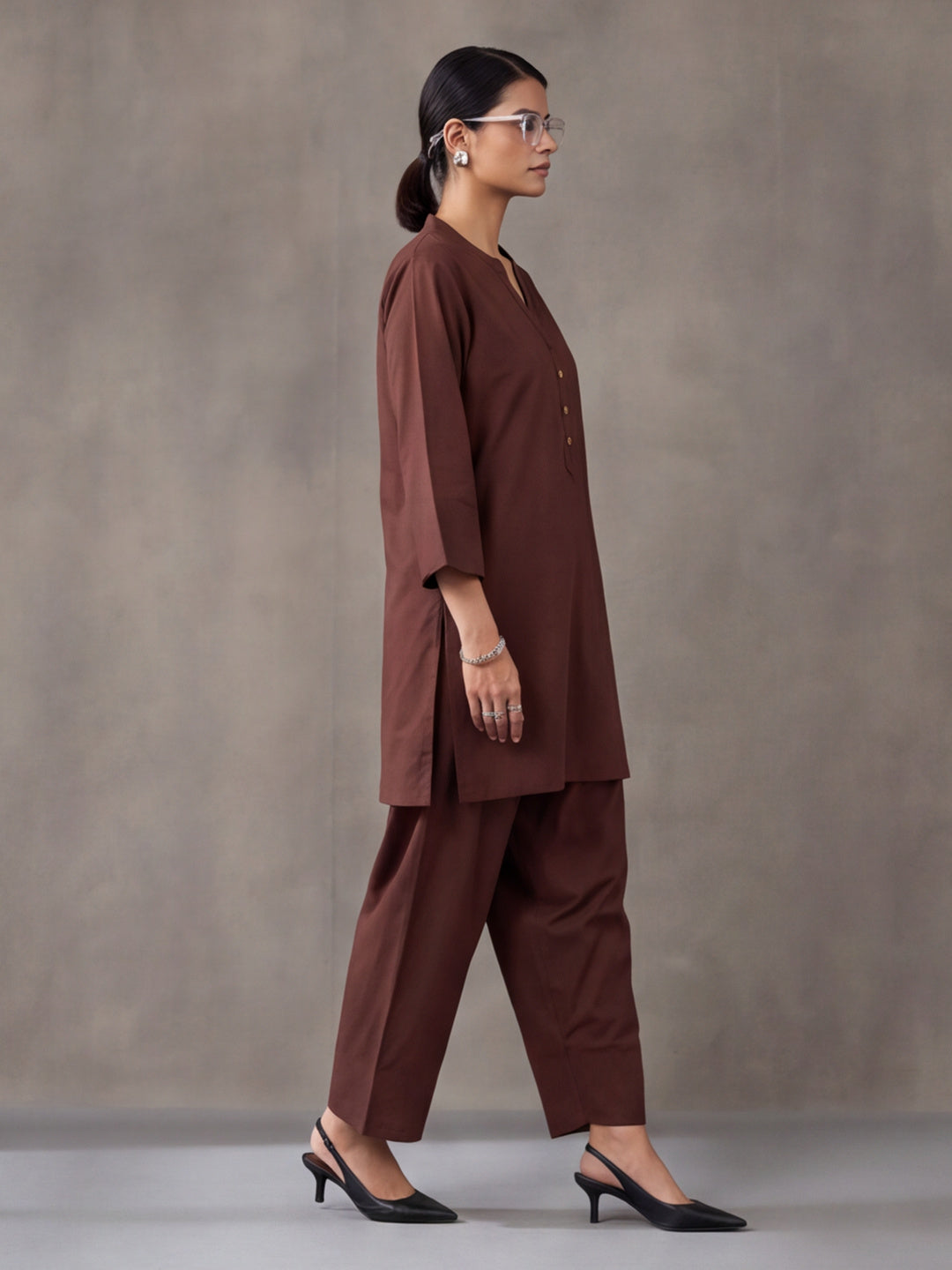 Solid Cotton Straight Kurta & Salwar Sets