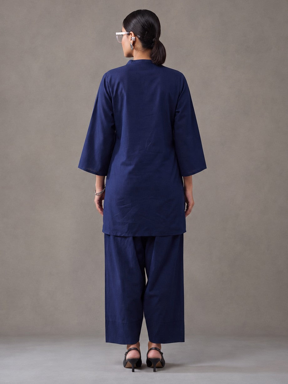 Solid Cotton Straight Kurta & Salwar Sets