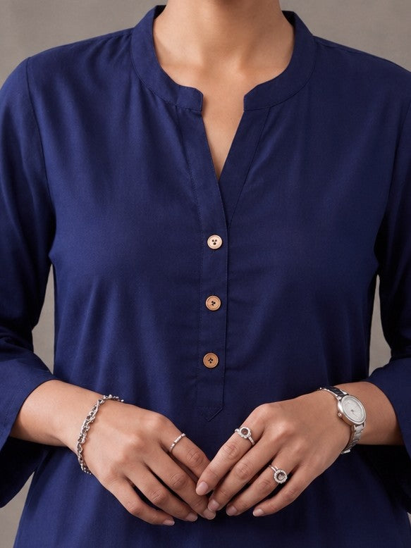 Solid Cotton Straight Kurta & Salwar Sets