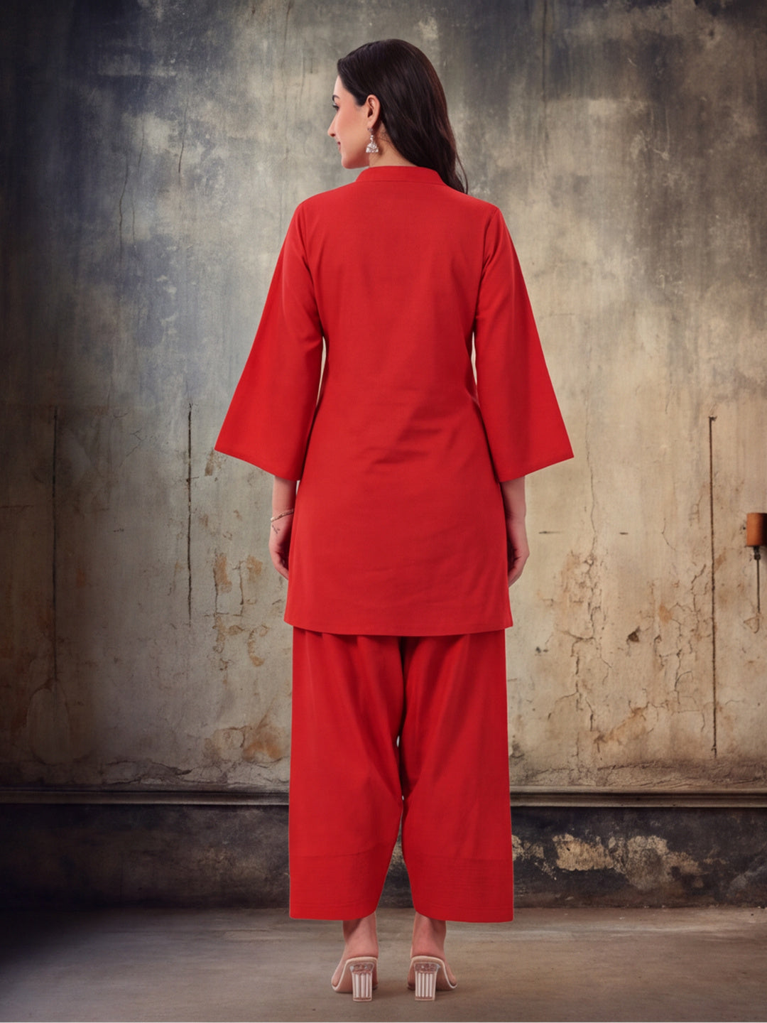 Solid Cotton Straight Kurta & Salwar Sets