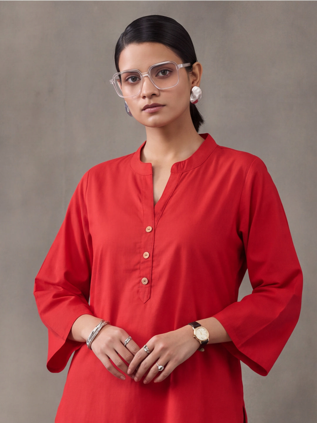 Solid Cotton Straight Kurta & Salwar Sets