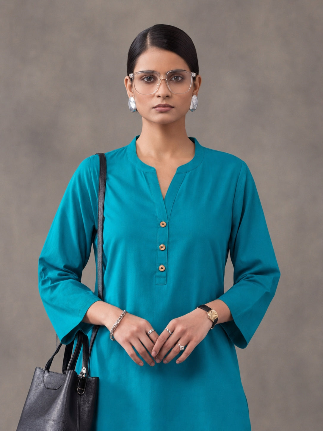 Solid Cotton Straight Kurta & Salwar Sets