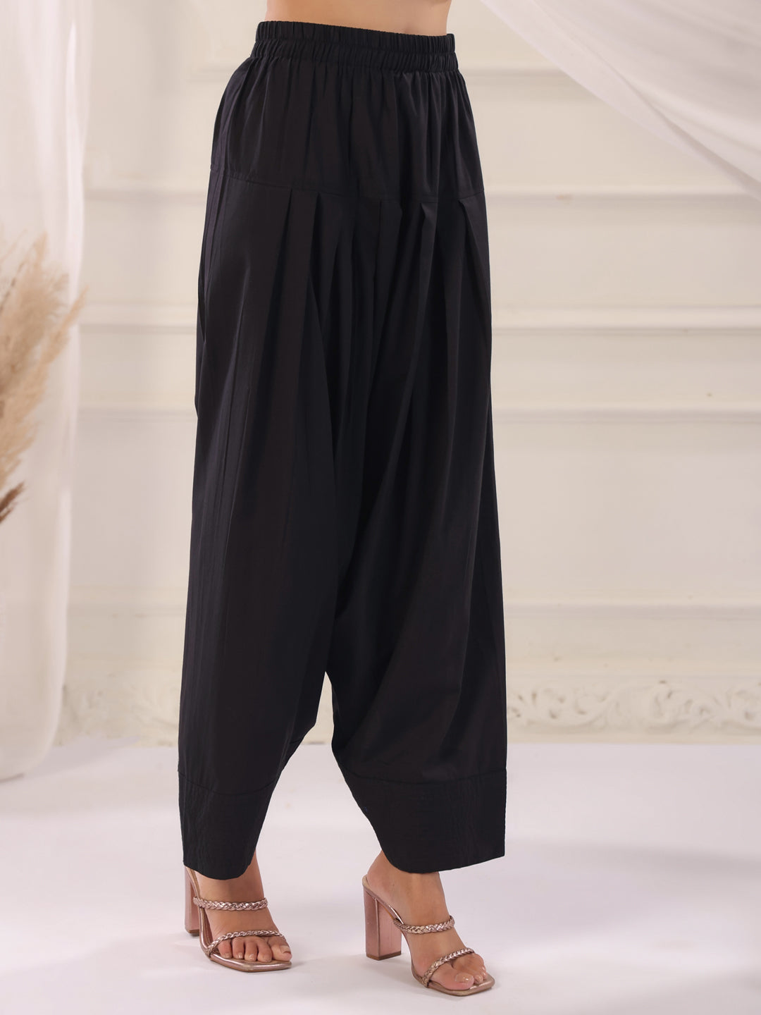 Solid Cotton Straight Kurta & Salwar Sets
