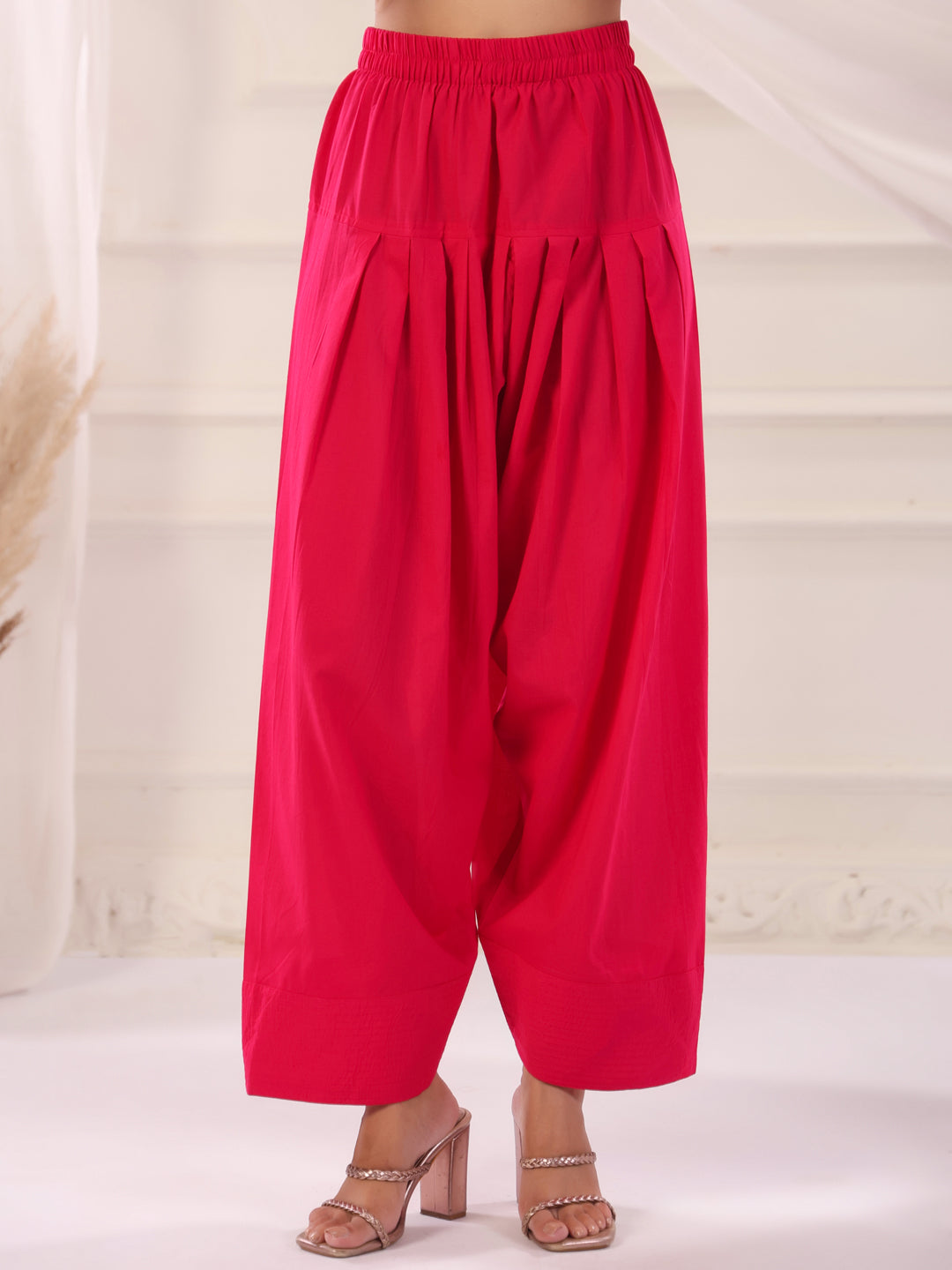 Solid Cotton Straight Kurta & Salwar Sets