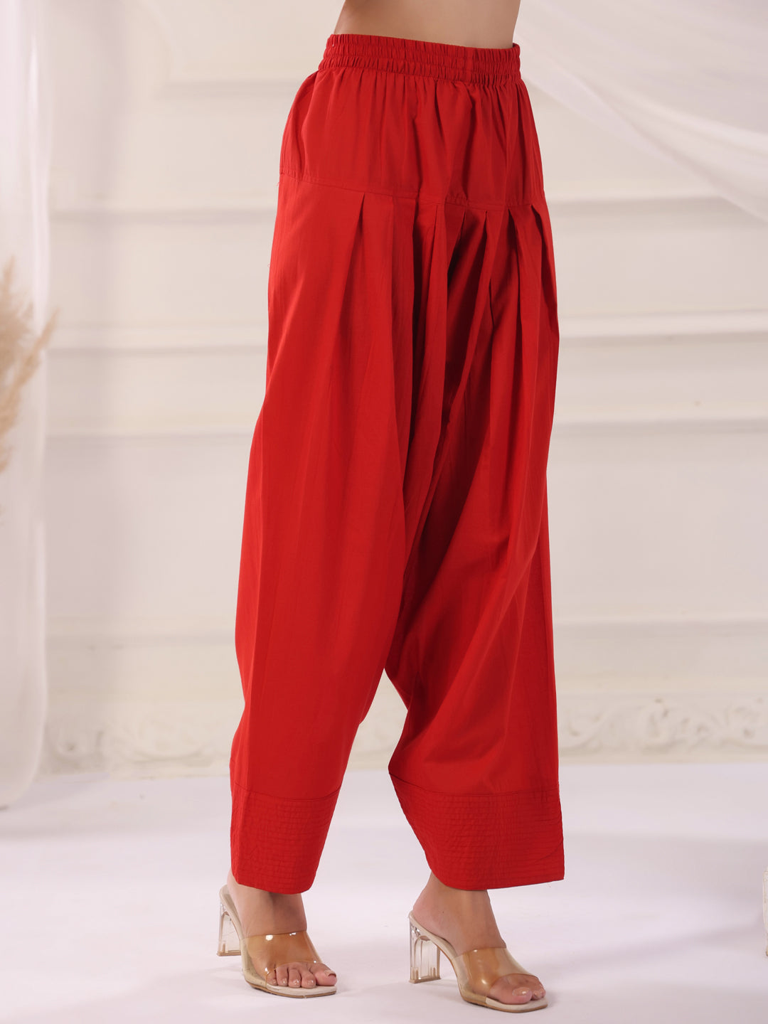 Solid Cotton Straight Kurta & Salwar Sets