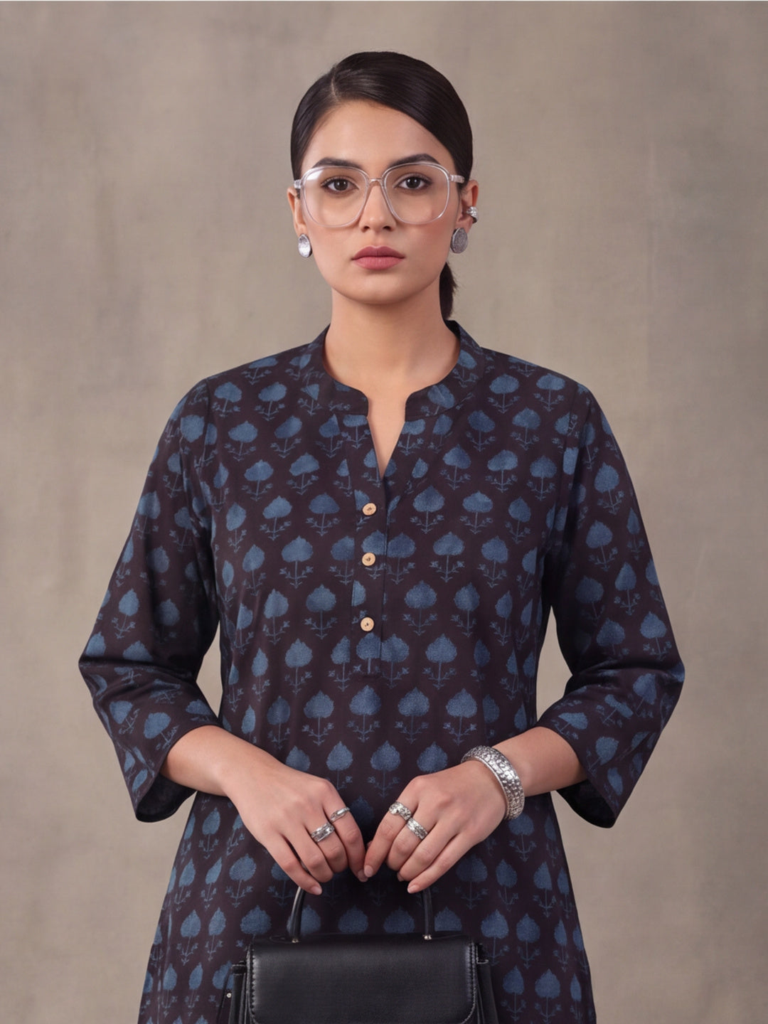 Women Straight Printed Pure Cotton Farshi Suit Sets