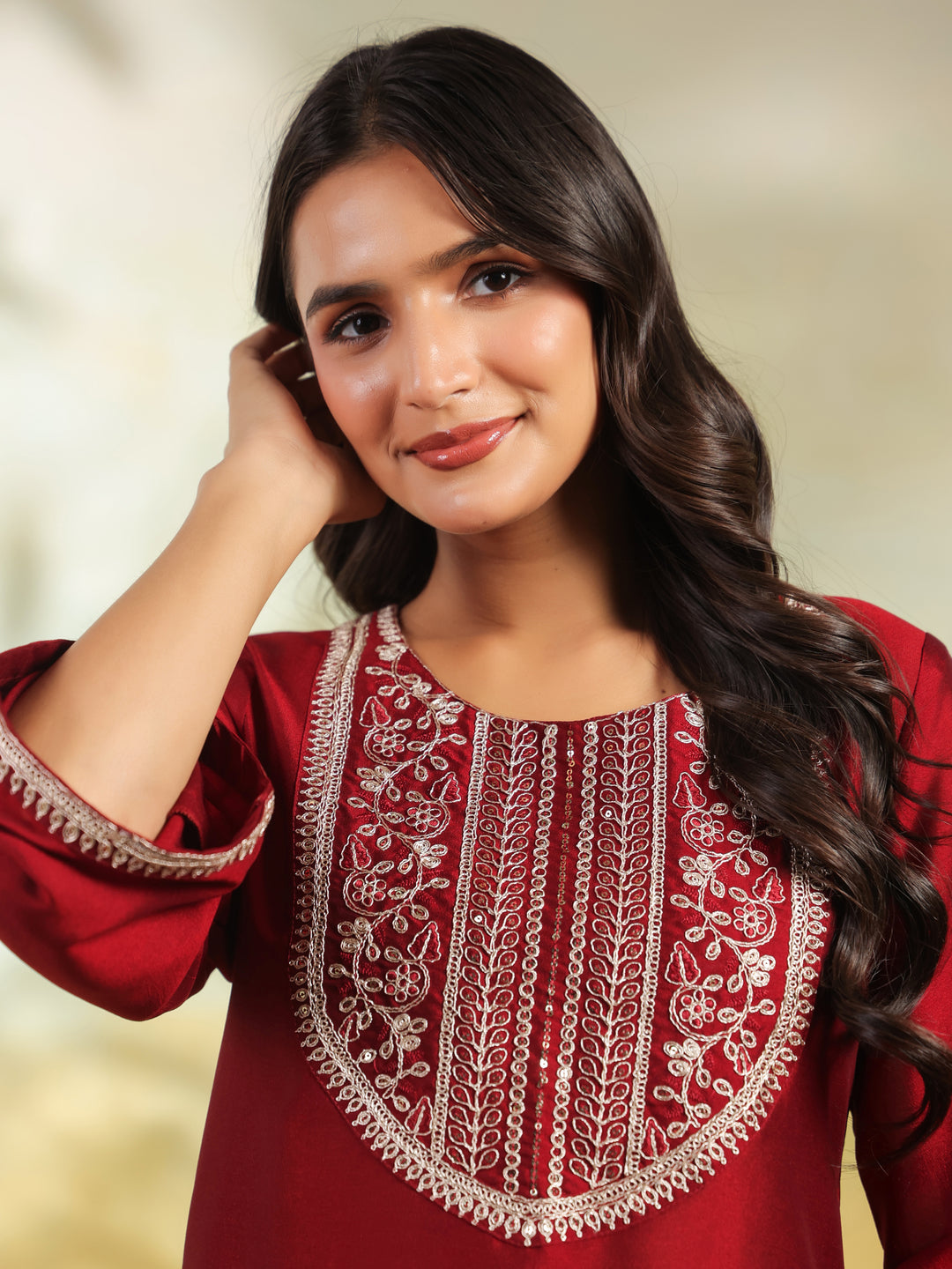 Floral Printed Straight Viscose Rayon Kurta & Salwar Sets