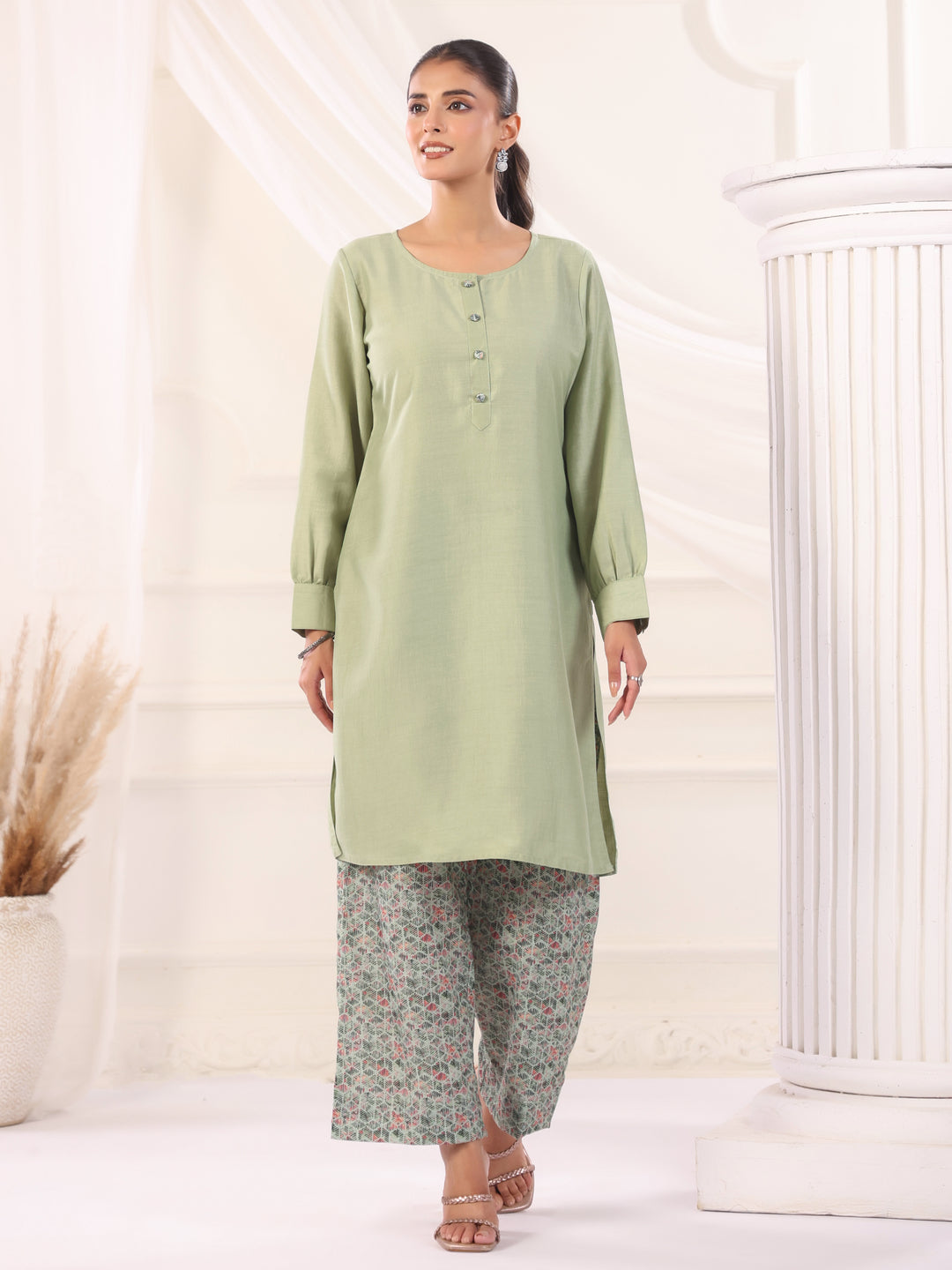 Women Striaght Printed Straight Kurta Sets