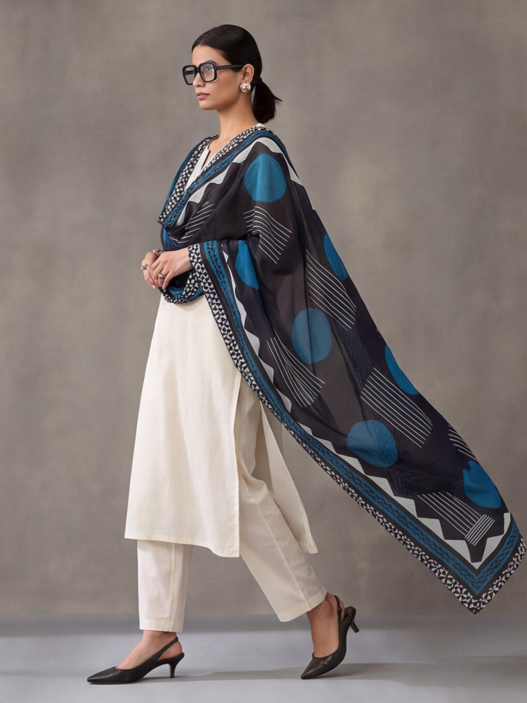 Solid Cotton Straight Kurta & Trouser Sets
