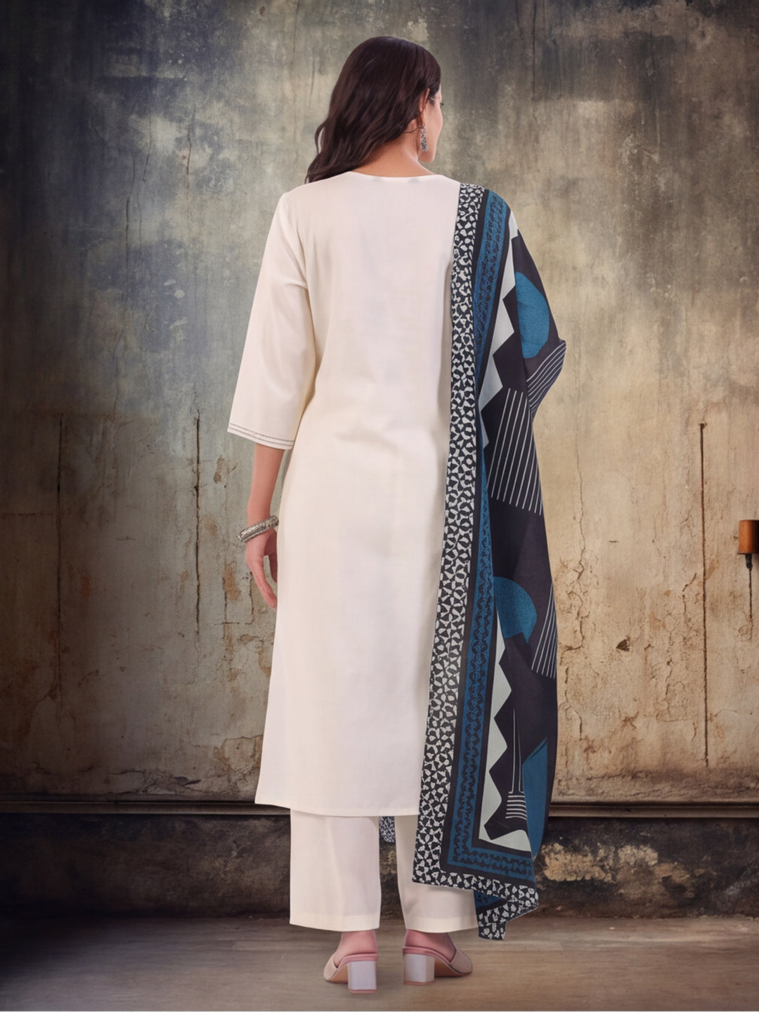Solid Cotton Straight Kurta & Trouser Sets