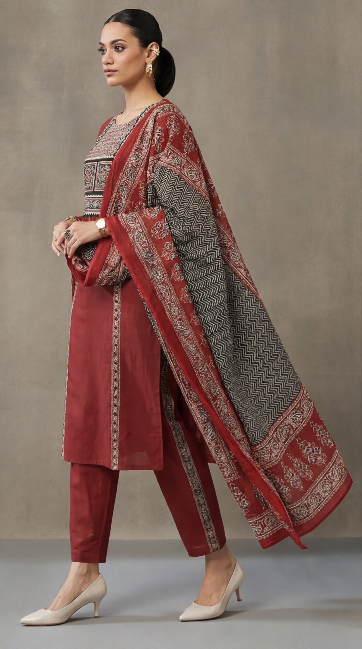 Printed Pure Cotton Kurta sets with Dupatta