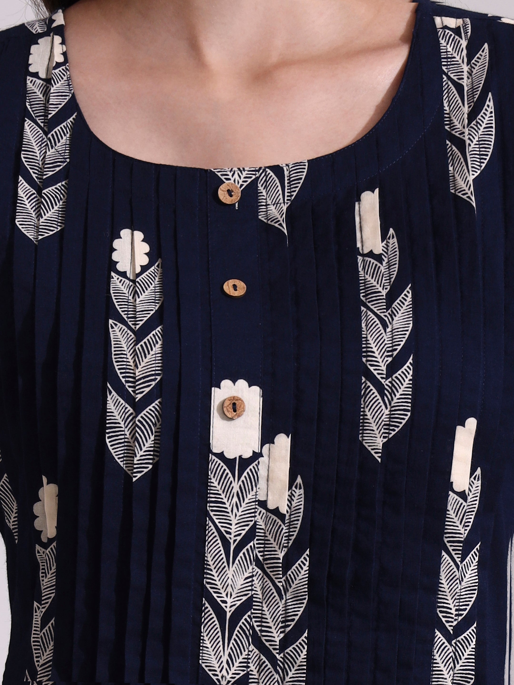 Floral Printed Straight Pure Cotton Kurta