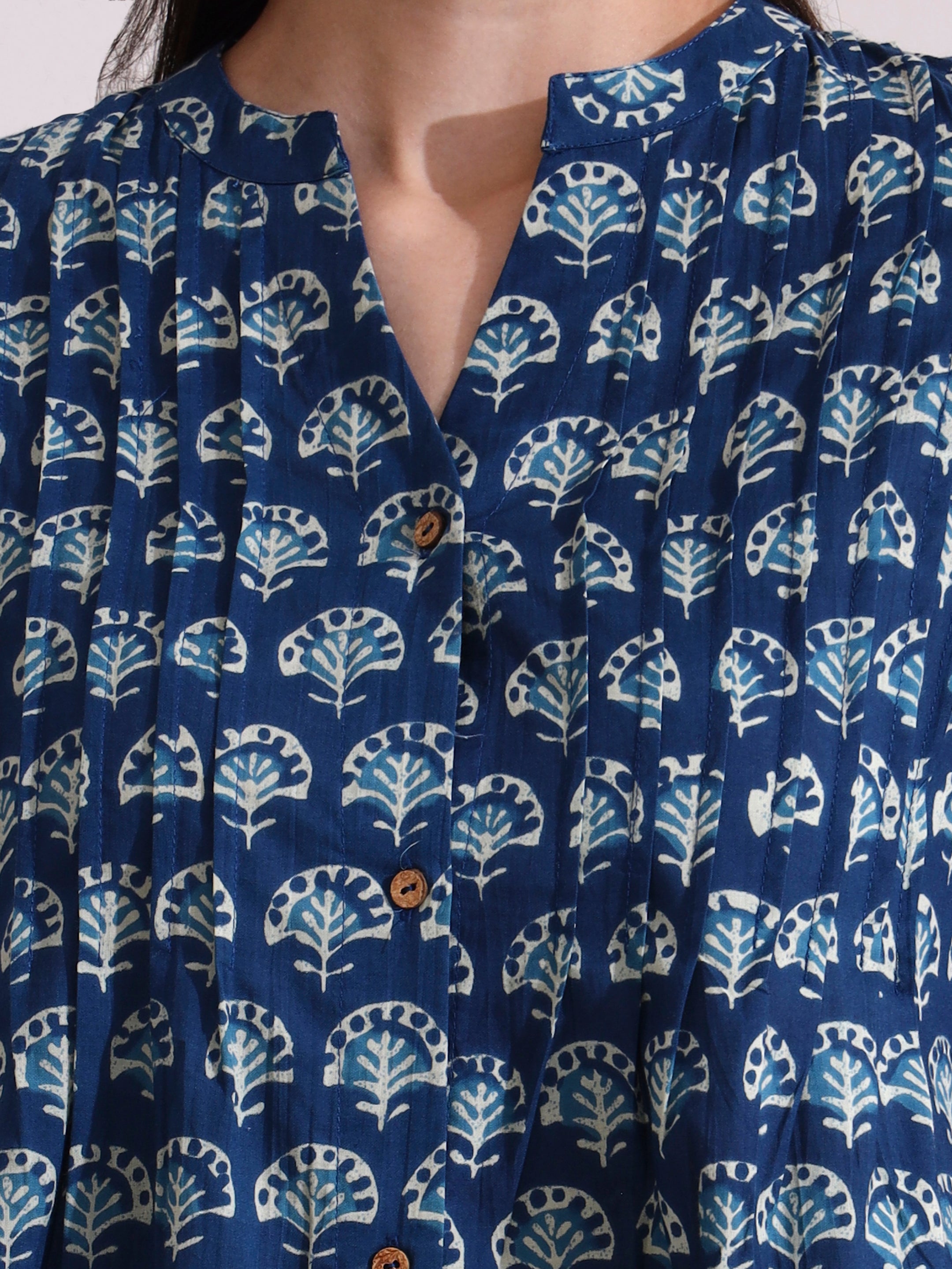 Floral Printed A-Line Pure Cotton Top
