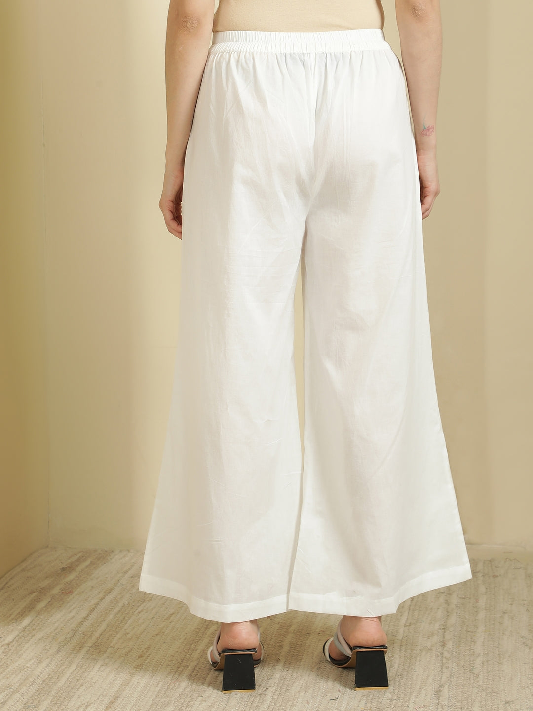 Solid Pure cotton Palazzo