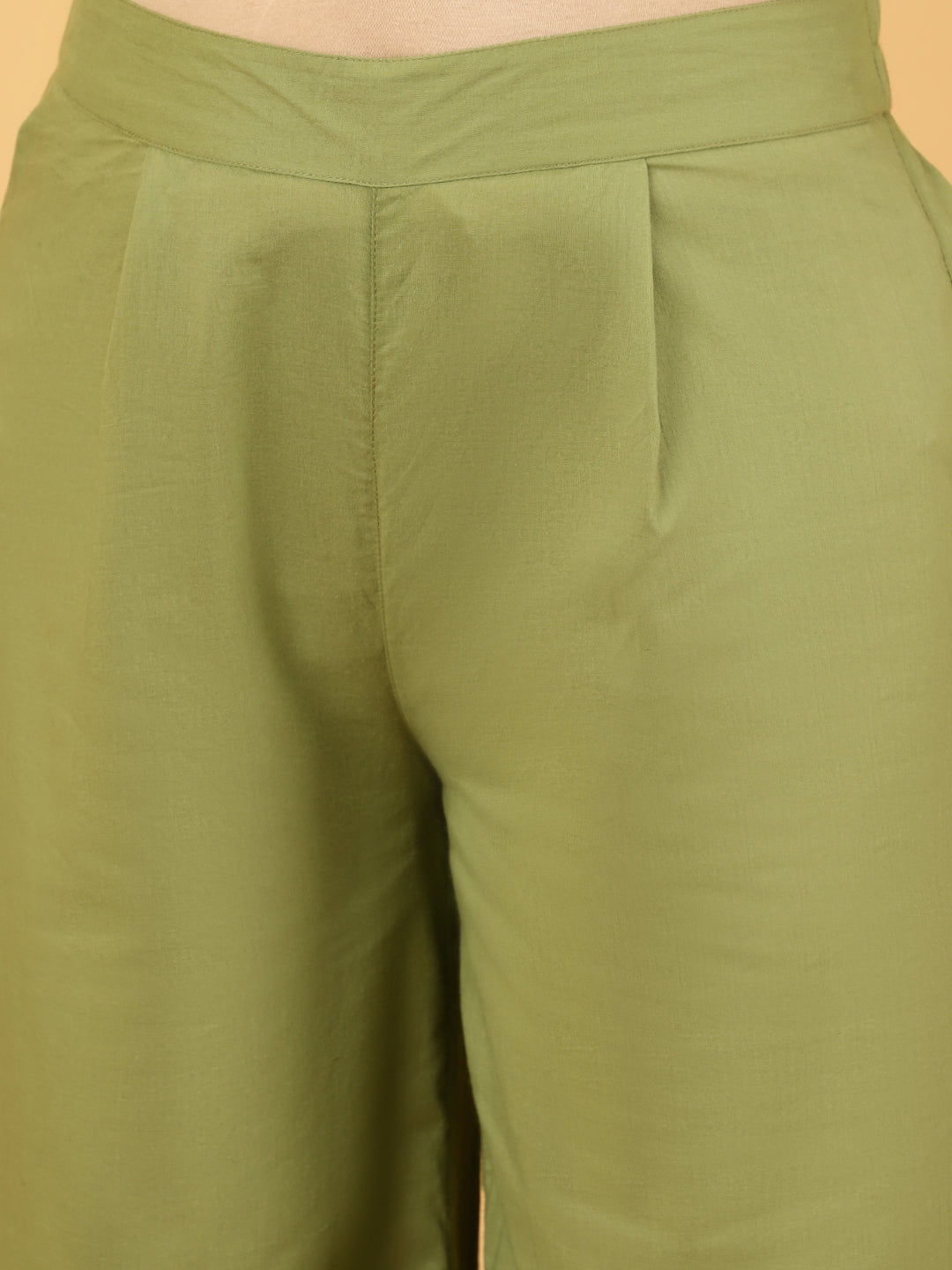 White Ethnic Motif Printed Shrug With Printed Kurta And Palazzo